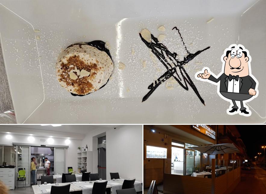 La interni e cibo del ristorante