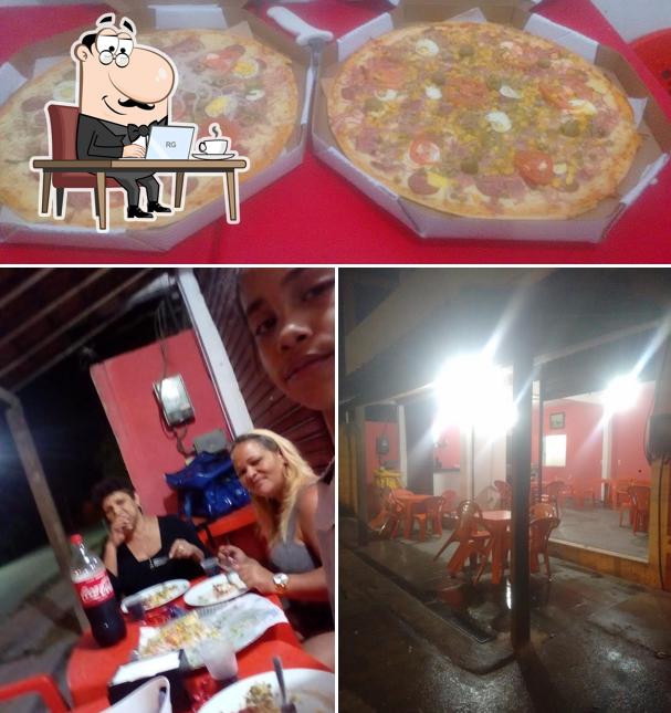 Entre diferentes coisas, interior e pizza podem ser encontrados a Pizzaria Oliveira