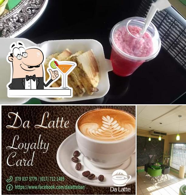 Voici l’image représentant la boire et intérieur sur Da Latte coffee-lunch bar