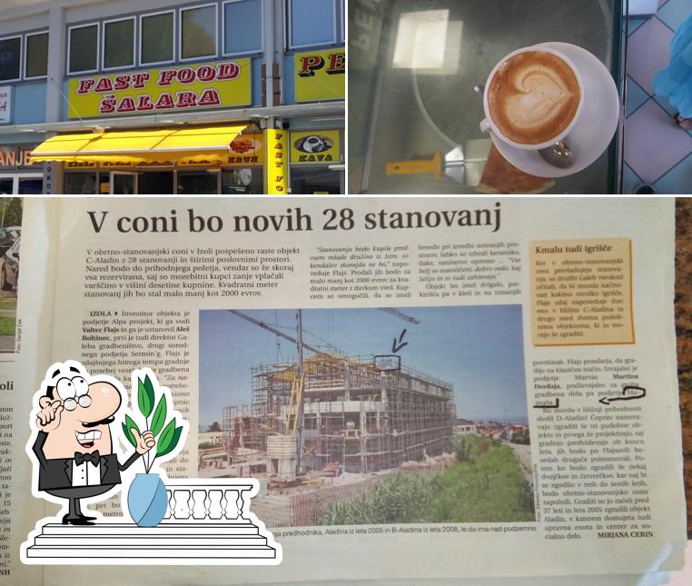 Guarda la immagine che presenta la esterno e bevanda di Fast food Šalara
