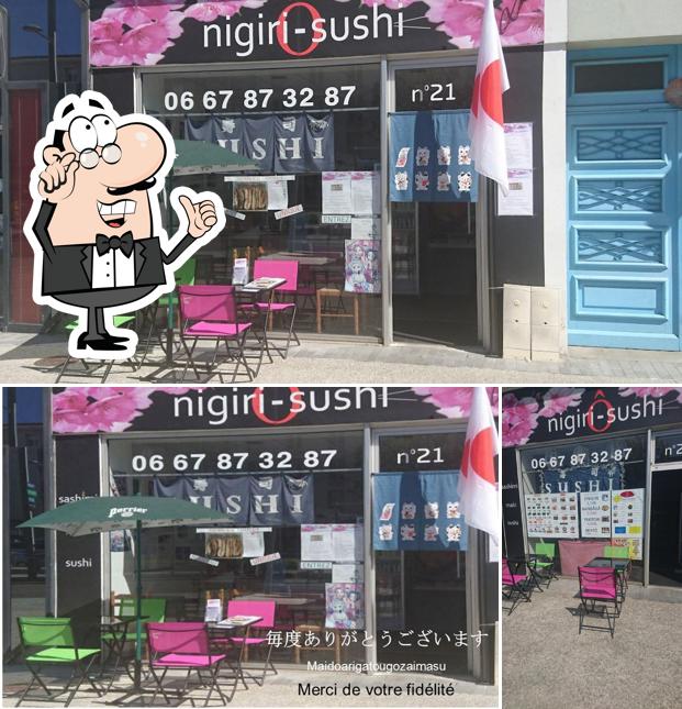 L'intérieur de Onigiri sushi