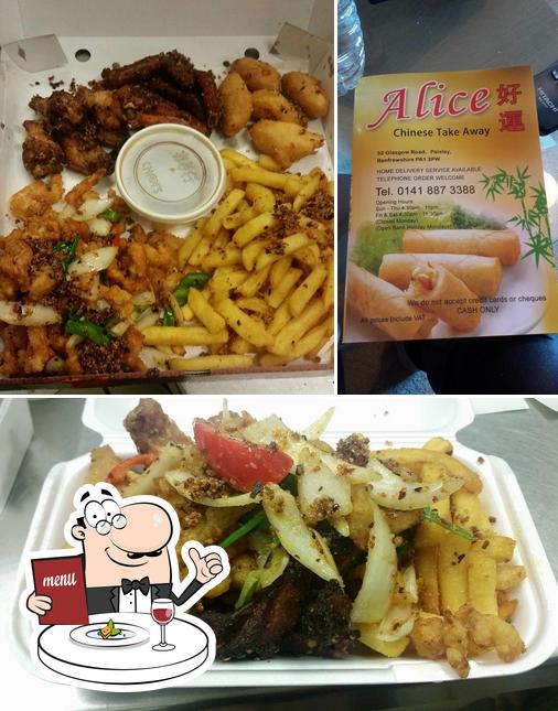 Food at Alice Chinese Takeaway