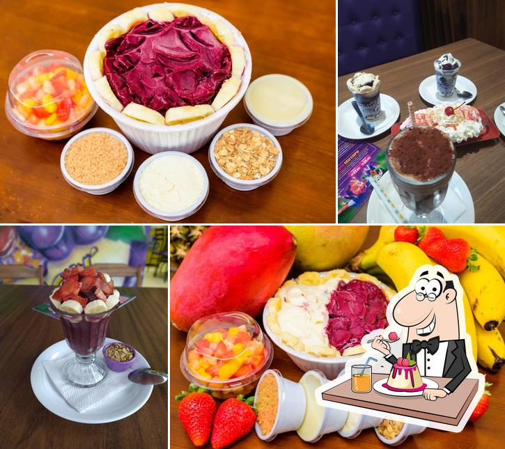 Açaí da Dani & Hamburgueria provê uma escolha de sobremesas