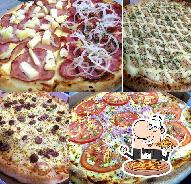 Peça diferentes variedades de pizza