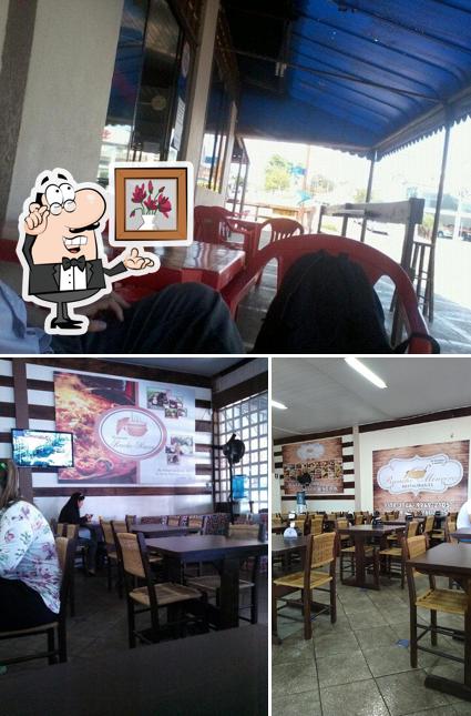 O interior do Restaurante Rancho Mineiro