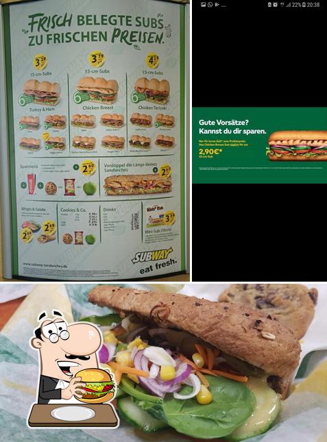 Order a burger at Subway