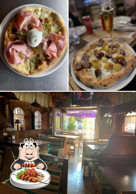 La cibo e bancone da bar del ristorante