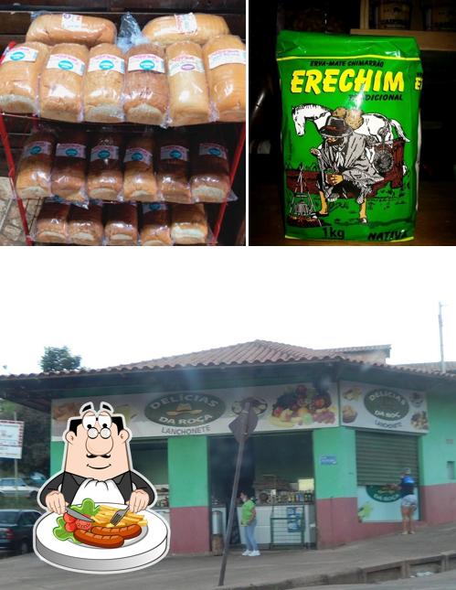 O Delícias Da Roça Lanchonete se destaca pelo comida e exterior
