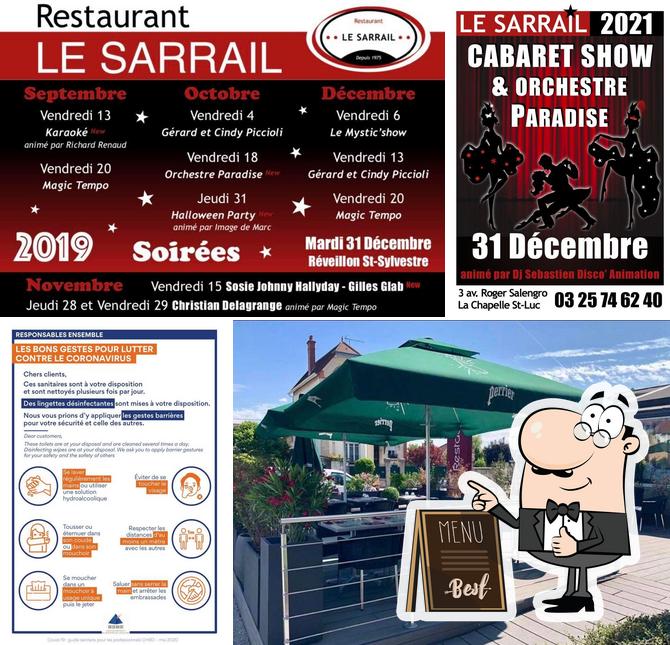 Restaurant Le Sarrail La Chapelle Saint Luc Carta Del Restaurante Y