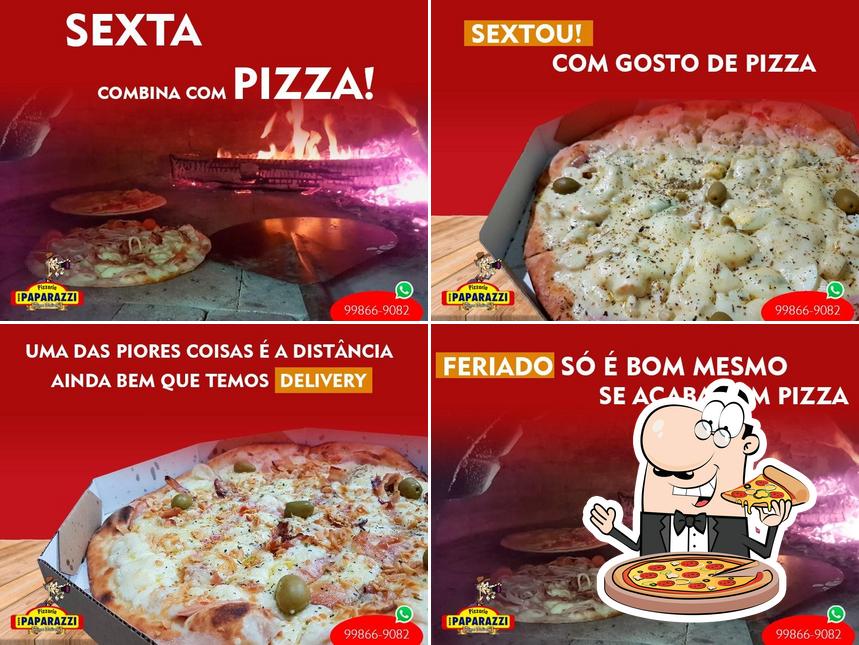 Escolha pizza no Paparazzi Pizzaria Pizzaria Delivery Santo André