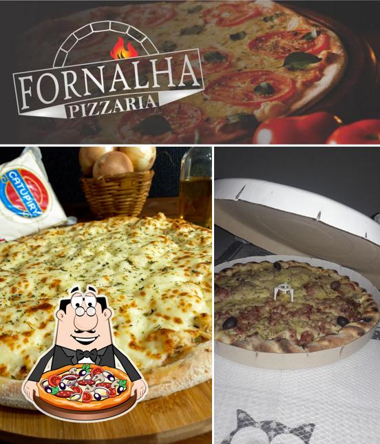 Peça pizza no Fornalha Pizzaria