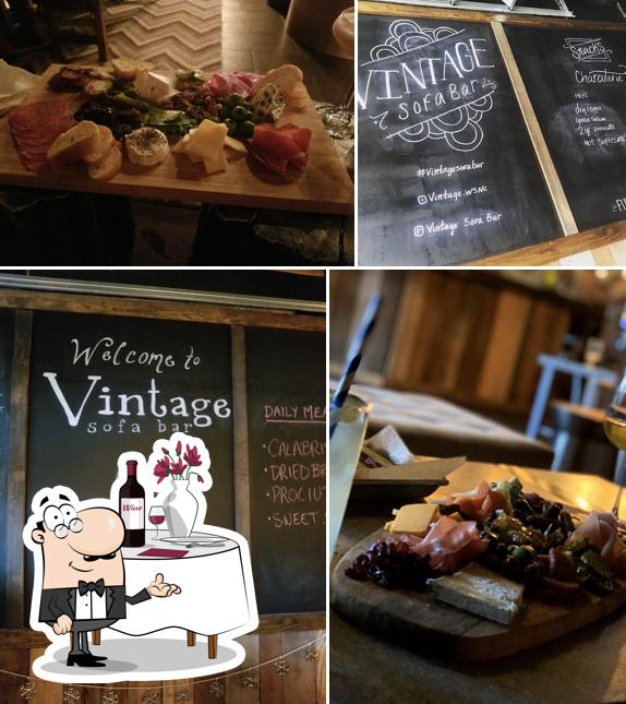 Vintage sofa bar in WinstonSalem Restaurant menu and reviews