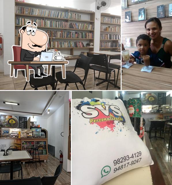 O interior do Burguer Café com Letras & Cia