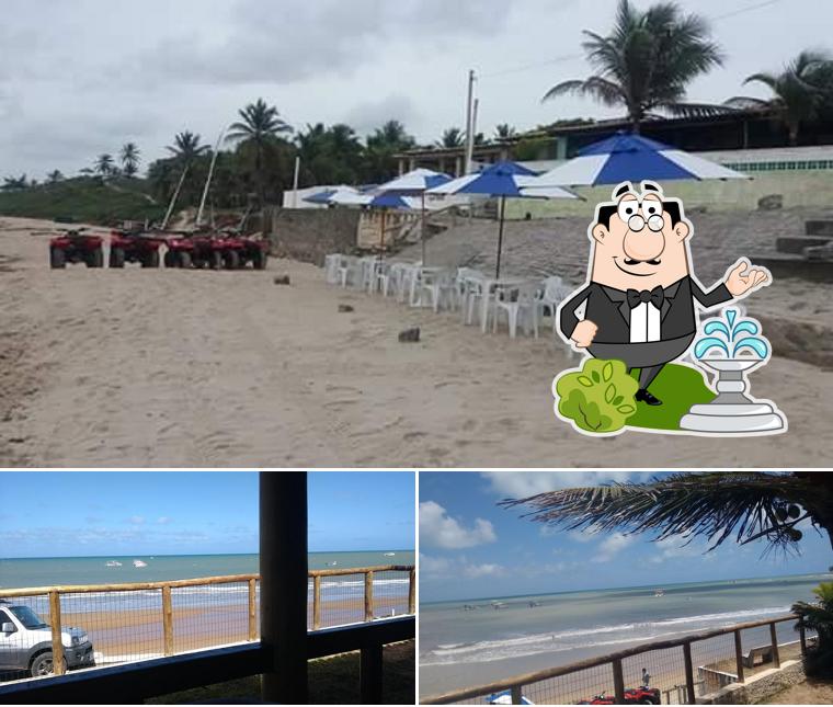 Desfrute da vista da área externa do Restaurante Brisa do Mar
