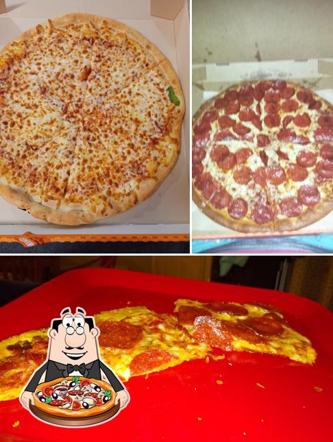 Pick various types of pizza