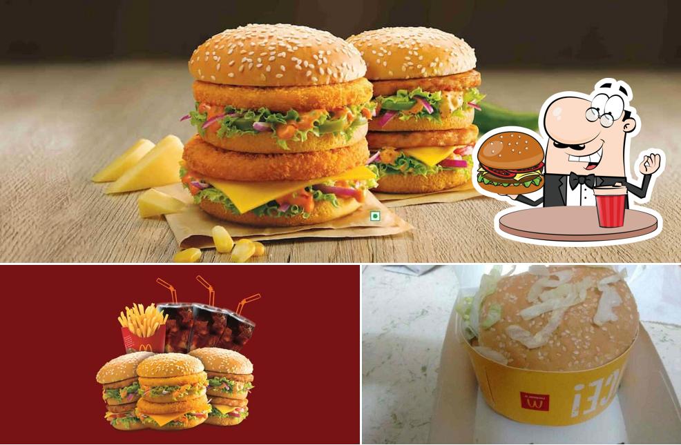 Try out a burger at McDonald's