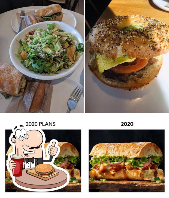 Try out a burger at Panera Bread