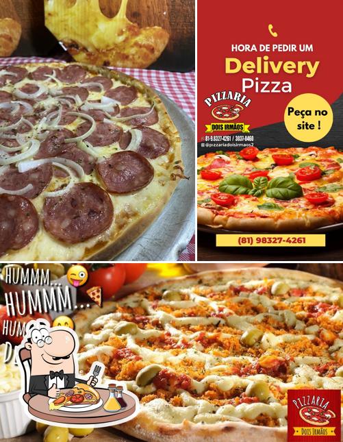 Experimente pizza no Pizzaria Dois Irmãos - Pizzaria e delivery