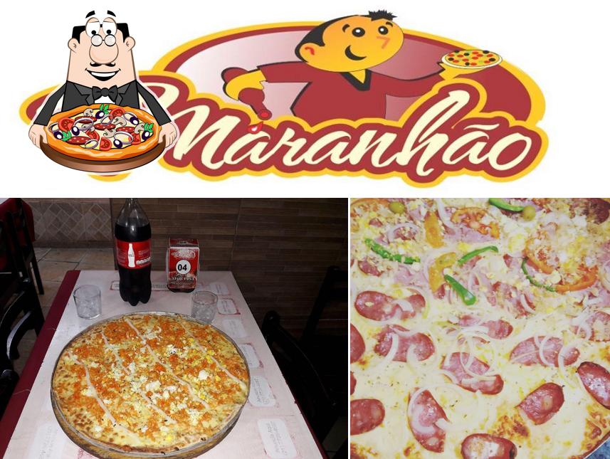 Escolha pizza no Pizzaria Maranhão