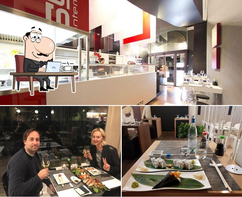 Voici l’image indiquant la intérieur et comptoir de bar sur I Sushi