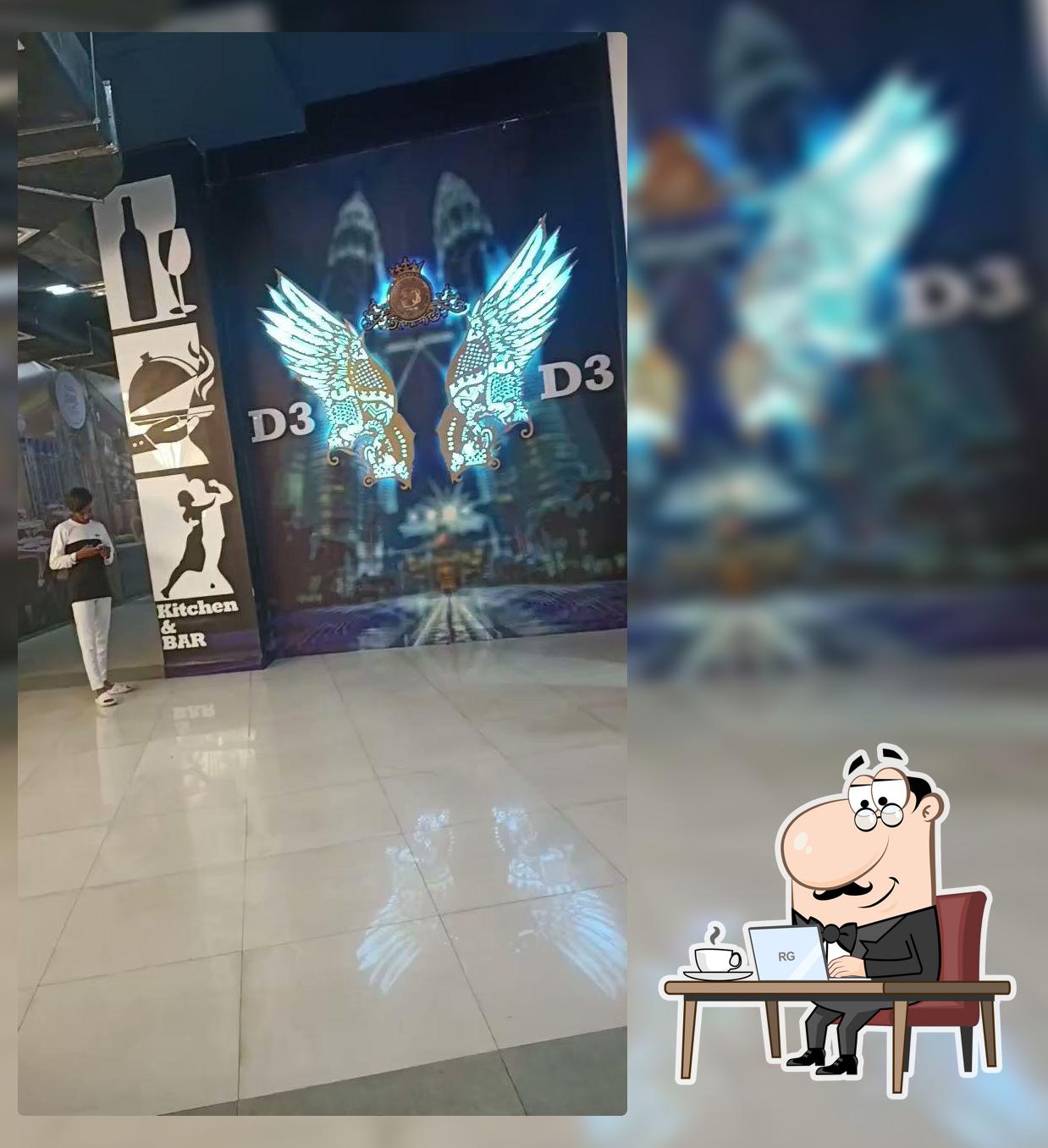 The interior of Facebook restaurant