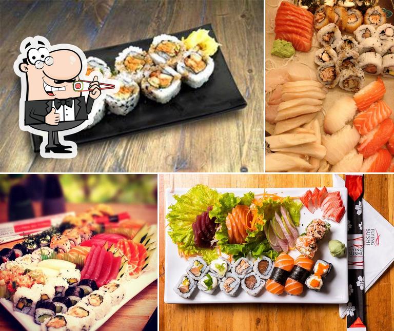 Prove diferentes opções de sushi