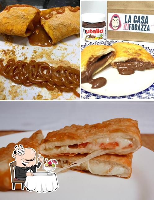 Fogazza - A Original! serve uma seleção de pratos doces