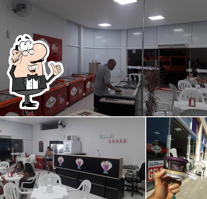 O interior do Sorveteria Bonatti Morrinhos