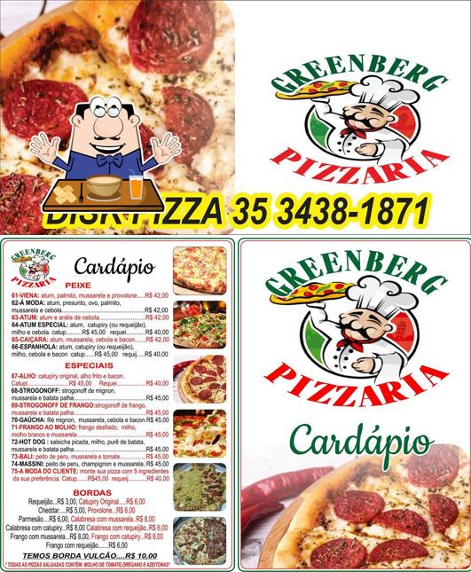 Comida em Greenberg pizzaria