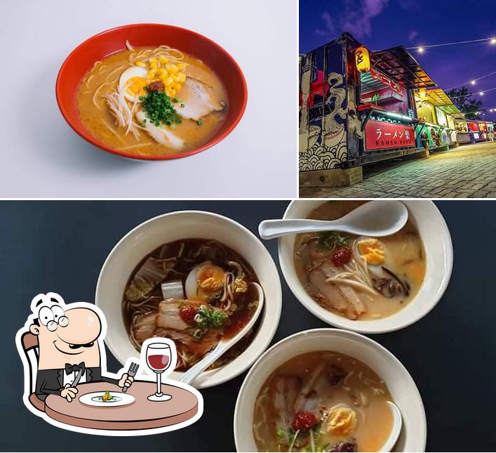 Among various things one can find food and exterior at Ramen Raku ラーメン楽