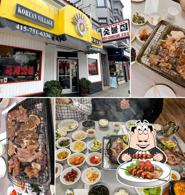 Wooden Charcoal Korean Village Barbecue House in San Francisco
