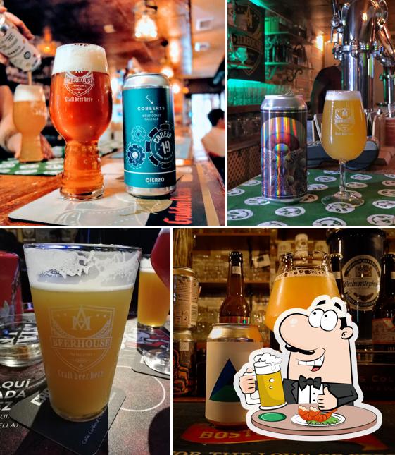 Beerhouse Craftbeer Bar serves a selection of beers
