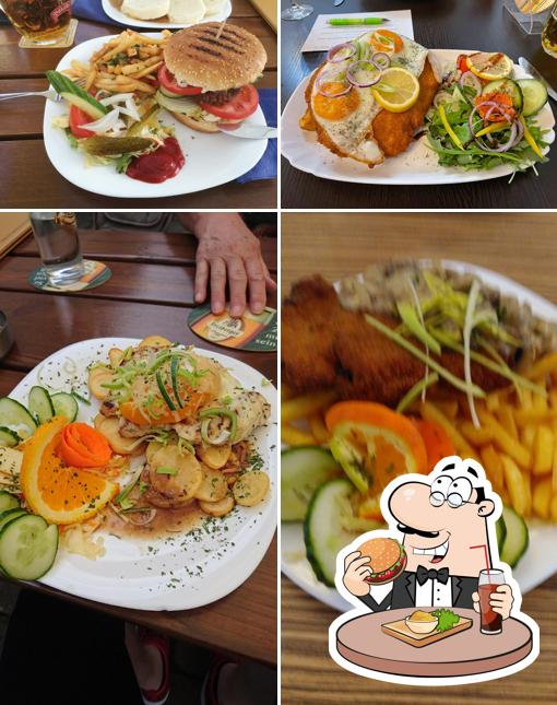 Prueba una hamburguesa en Restaurant am Schützenhaus