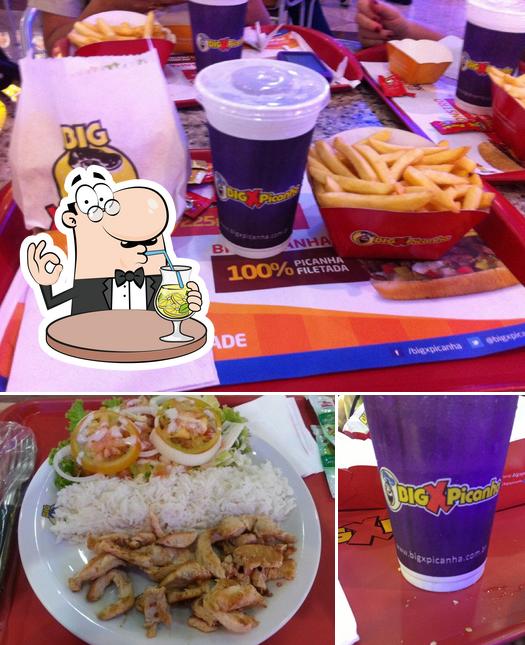 A imagem a Big X Picanha’s bebida e comida