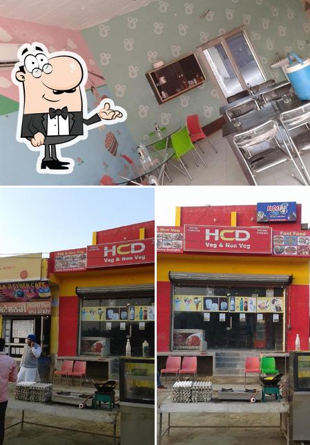 The interior of HCD VEG & NON VEG RESTAURANT