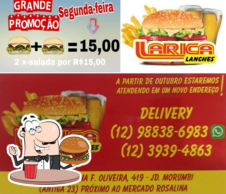 Os hambúrgueres do Larica Lanches irão satisfazer uma variedade de gostos