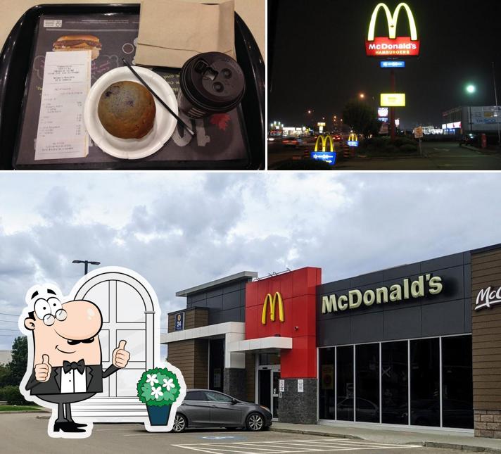 Among various things one can find exterior and food at McDonald's