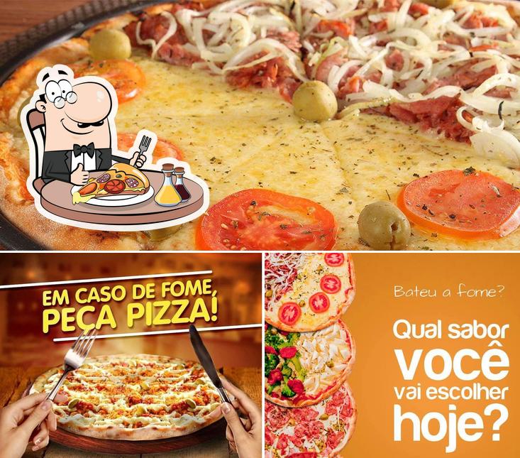 Experimente pizza no Pizzaria e Restaurante