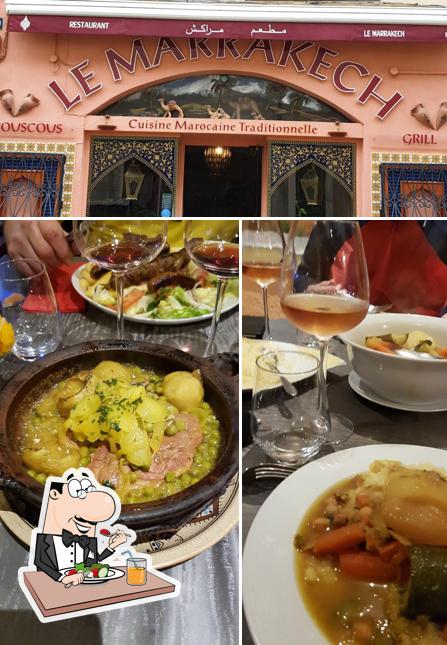 Voici l’image affichant la nourriture et extérieur sur Le Marrakech