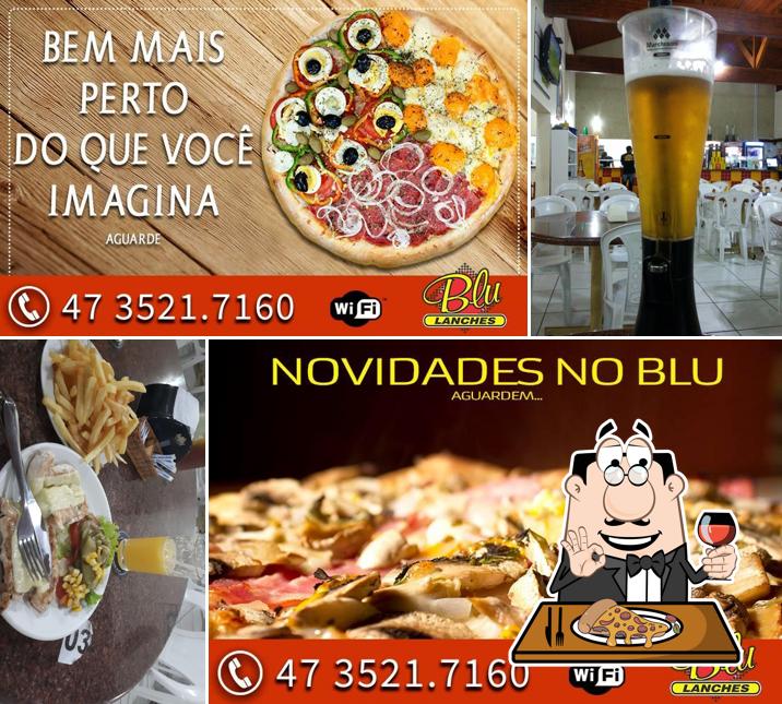 Consiga pizza no Blu Lanches