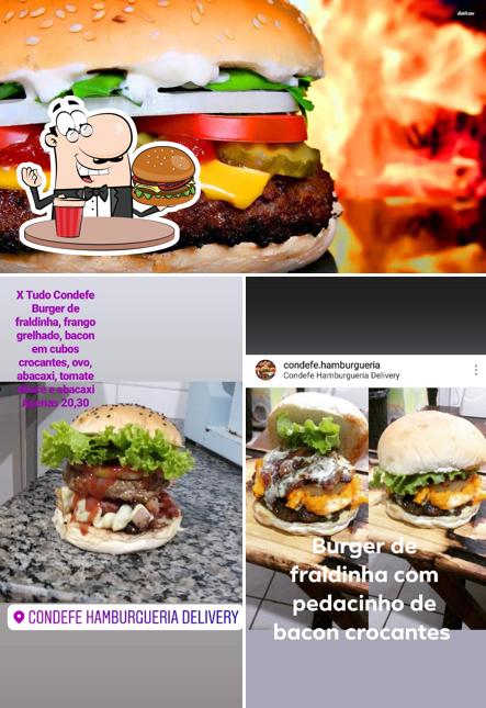 Experimente um hambúrguer no Condefé Hamburgueria Delivery