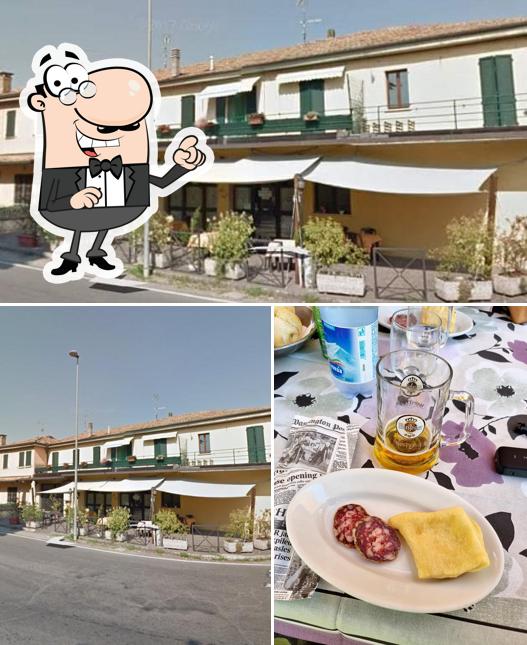 La esterno e birra del ristorante