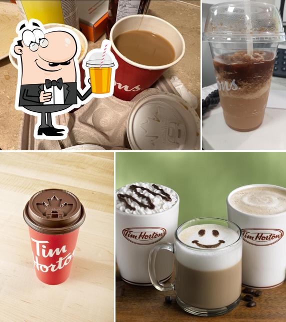 Enjoy a drink at Tim Hortons