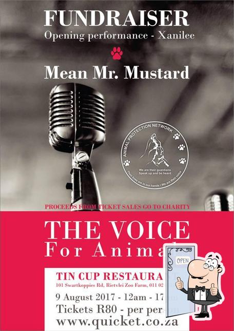 Tin Cup Driving Range and Restaurant, Alberton Restaurantspeisekarten