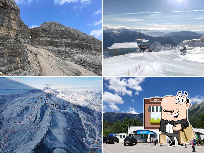 Goditi la vista dagli esterni di Kanin-Sella Nevea Ski Resort