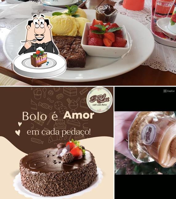 Bolo de chocolate em Docelu Café