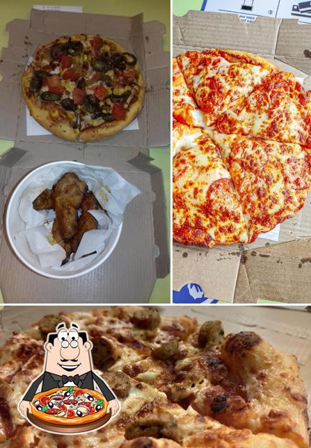 Pick pizza at Domino's Pizza