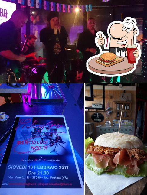 Ordina un hamburger a pitagora music & events