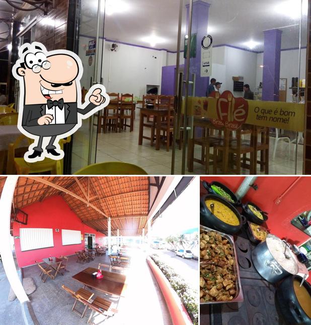 O interior do Filé Brasil Restaurante E Pizzaria