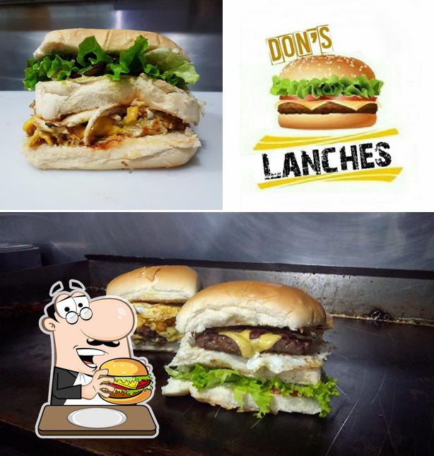 Os hambúrgueres do Don's Lanches irão satisfazer uma variedade de gostos